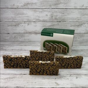 Department 56 VillageTall Stone Walls set of 4 Christmas Village Accessories